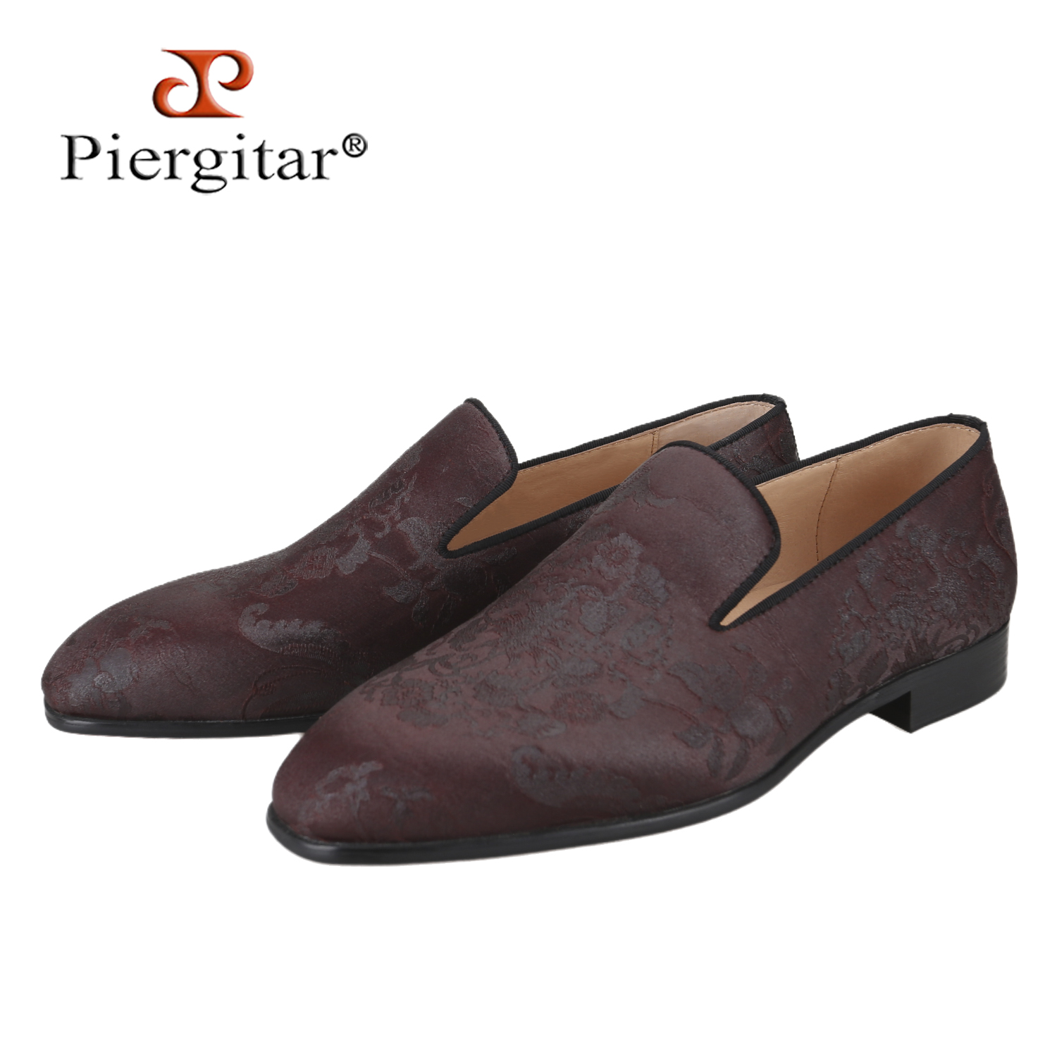 Men'S Formal Style - Piergitar Dark Brown Handmade Totem Gambiered