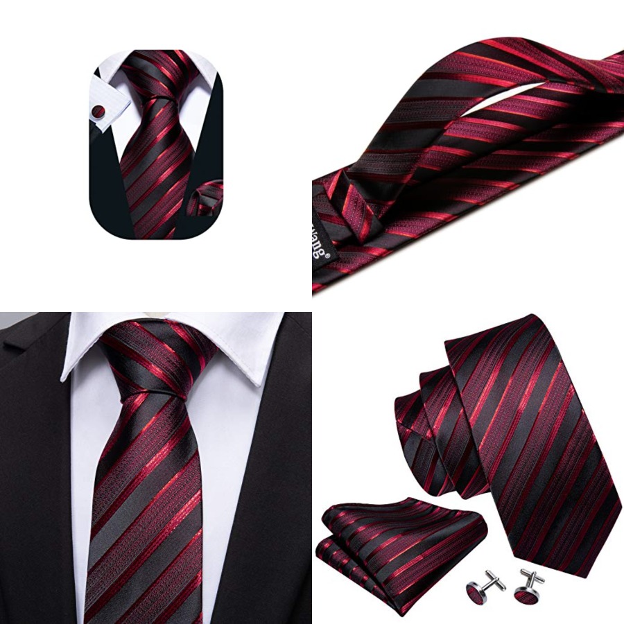 Silk Tie Woven - Tie Sets for Men Silk Stripe