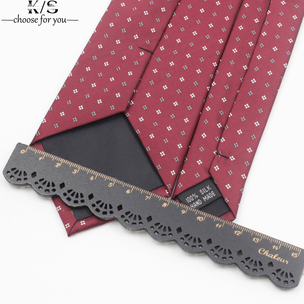 Men's Tie 8cm Stripe Dot Neckt - đánh giá và giá Men Formal Wear Red