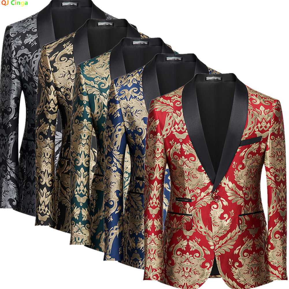Luxurious Red & Gold Brocade T - đánh giá và giá Asian Men Formal Wear