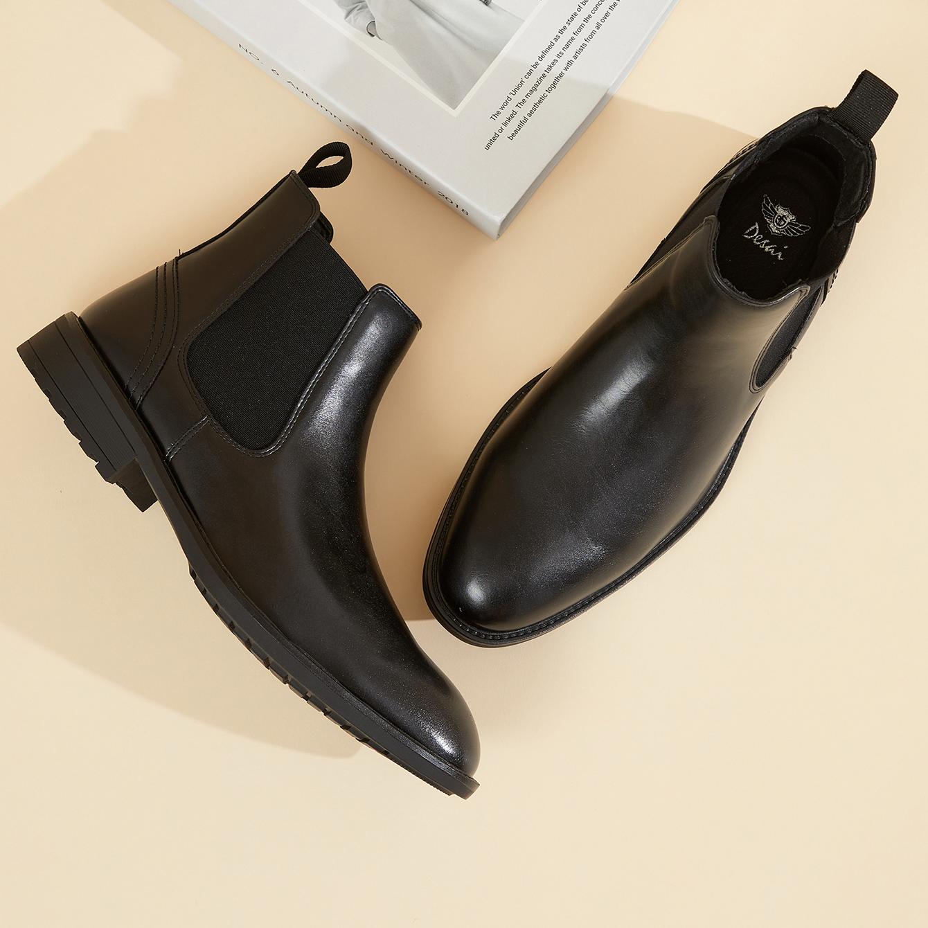 Men Leather Chelsea Boots Slip - đánh giá và giá Men'S Formal Style