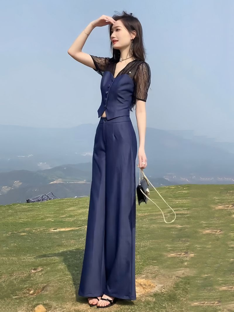 Wide Leg Women's Pants Two Pie - đánh giá và giá Men'S Formal Style