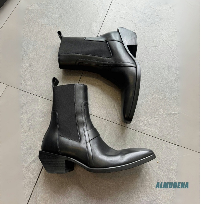 Square Toe Men's Black Leather - đánh giá và giá Men'S Formal Style