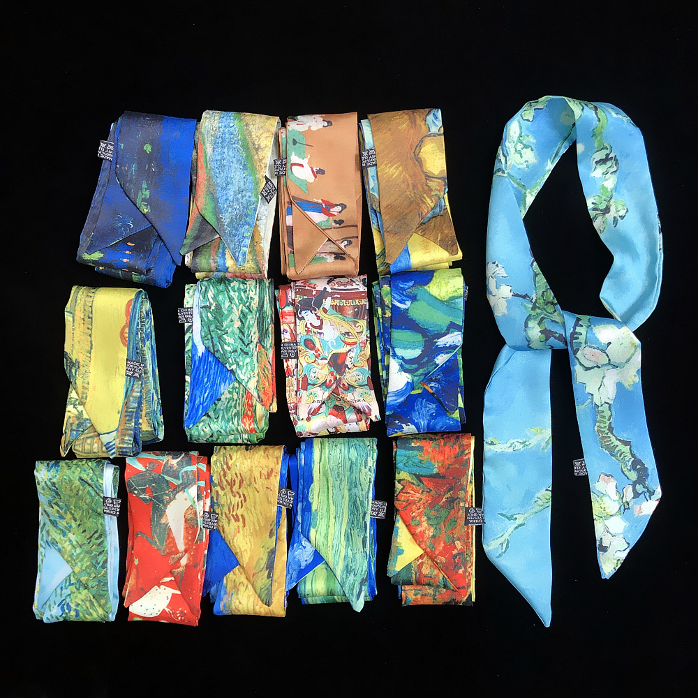 2023 Van Gogh Oil Painting Twi - đánh giá và giá Silk Tie Woven