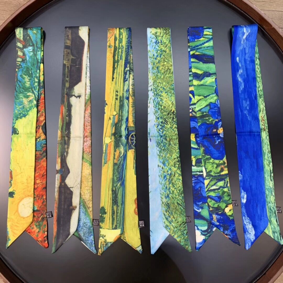 2023 Van Gogh Oil Painting Twi - đánh giá và giá Silk Tie Woven