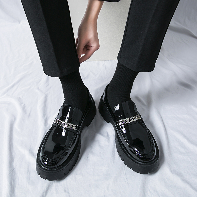 STRONGSHEN Men Leather Casual  - đánh giá và giá Patent Leather Oxford