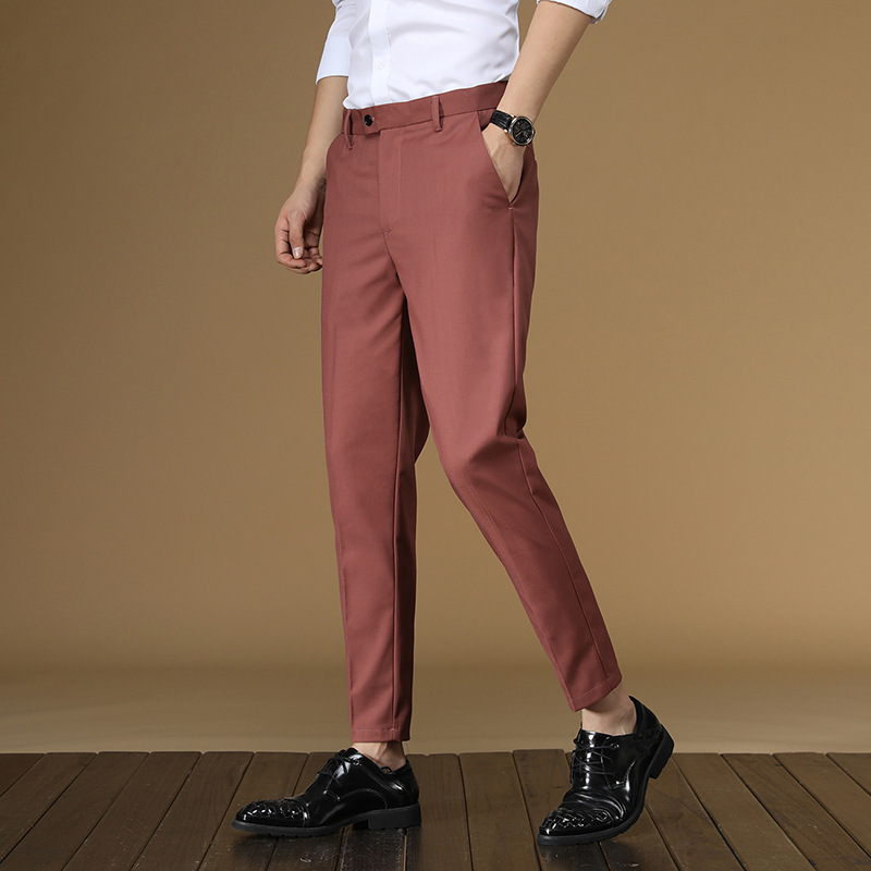 Summer Suit Pants Men Red Blac - đánh giá và giá Men Formal Wear Red