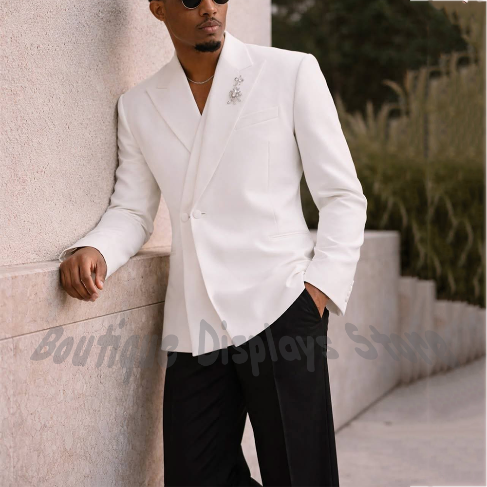 Fashion Design Men's Suit Whit - đánh giá và giá Men Formal Wear For Dinner