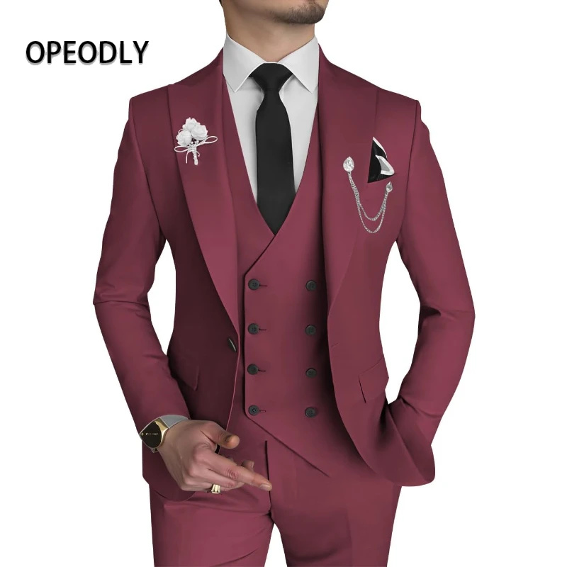 OPEODLY Men 3 Piece Suit Slim  - đánh giá và giá Men Formal Wear For Dinner