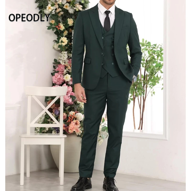 OPEODLY Men 3 Piece Suit Slim  - đánh giá và giá Men Formal Wear For Dinner