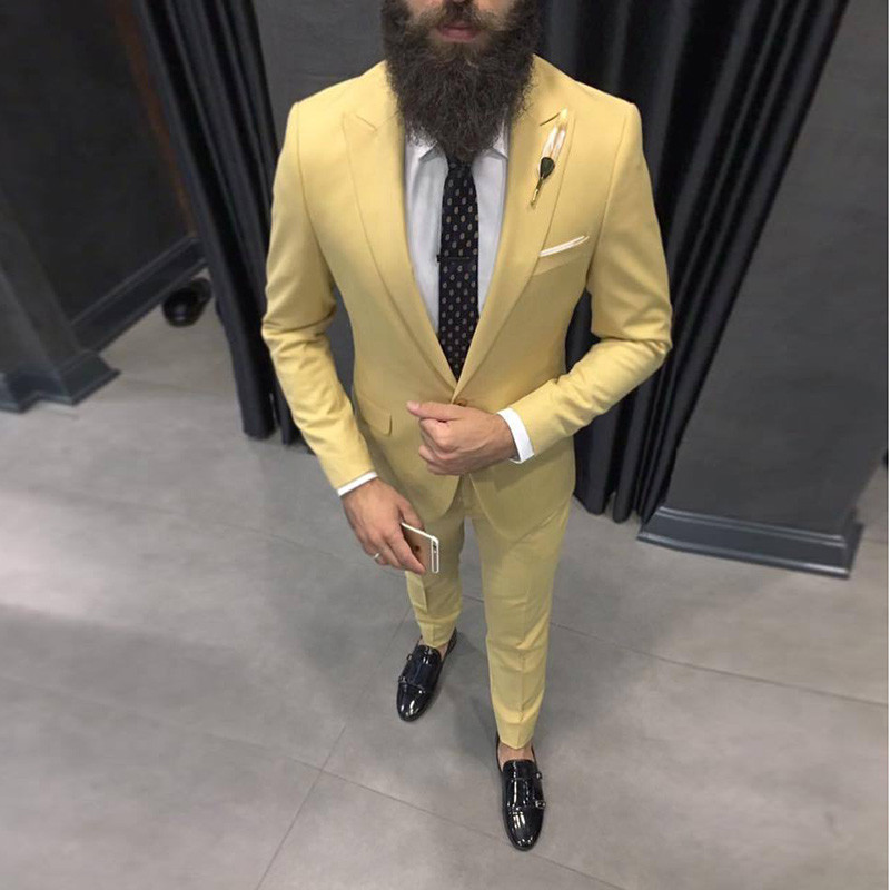 2025 Latest Yellow Men Suits f - đánh giá và giá Men Formal Wear For Dinner