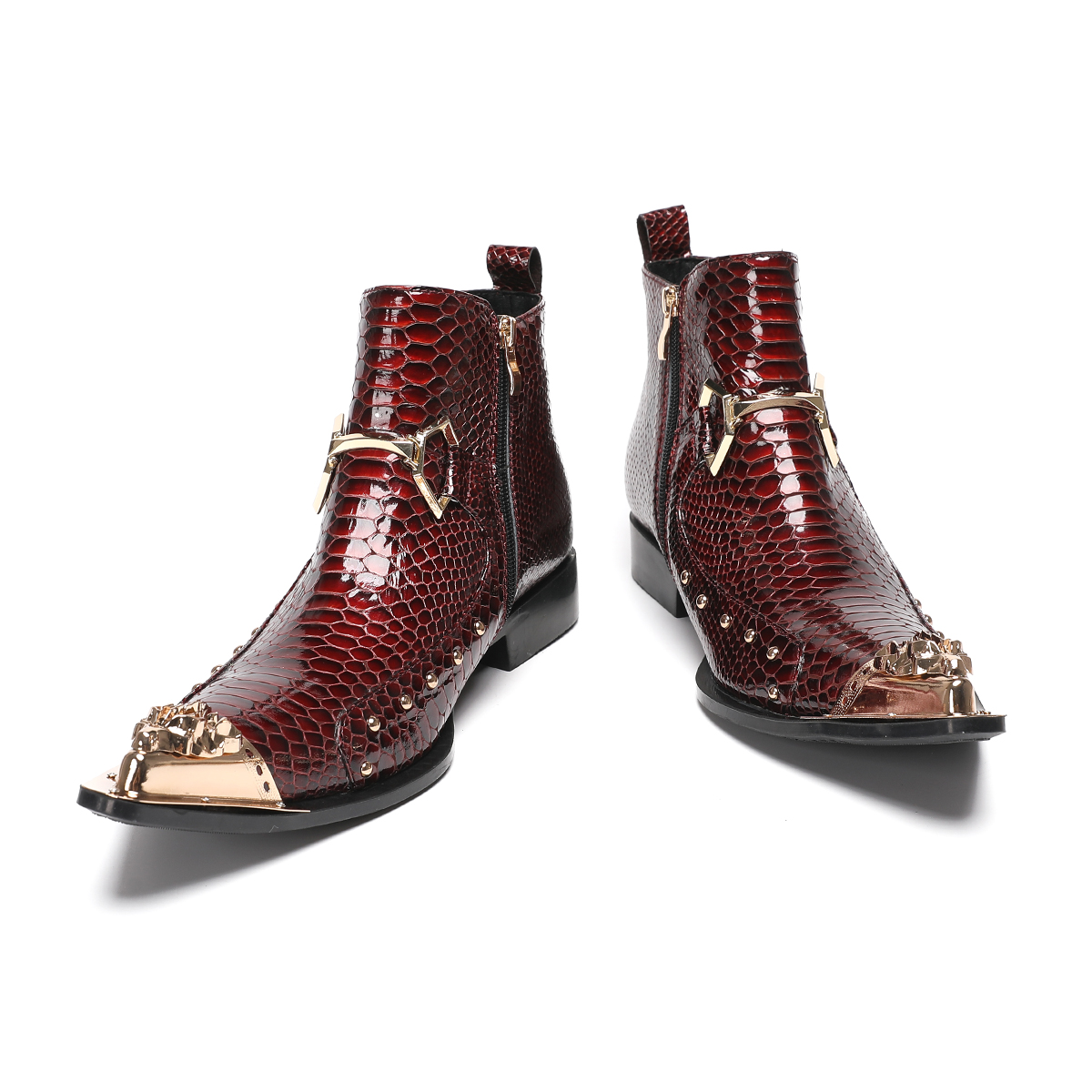 Fashion Metal Pointed Toe Genu - đánh giá và giá Men'S Formal Style
