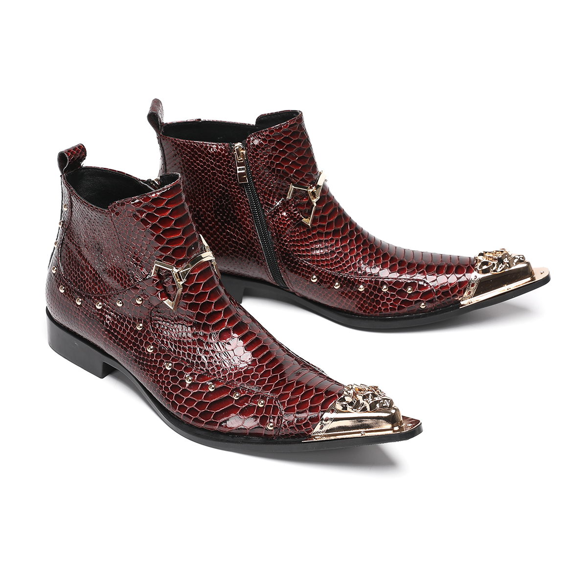 Fashion Metal Pointed Toe Genu - đánh giá và giá Men'S Formal Style