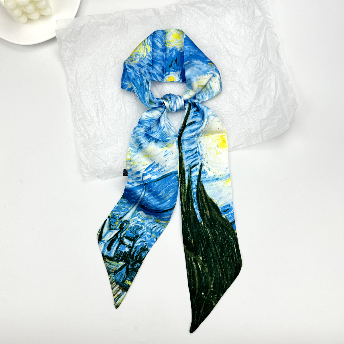 New Ribbon Silk Long Scarf Wom - đánh giá và giá Silk Tie Woven