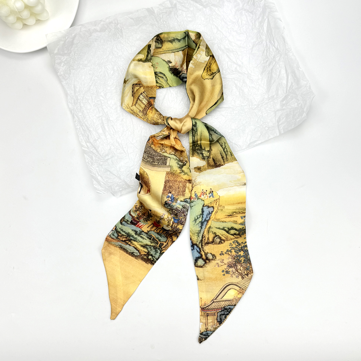 New Ribbon Silk Long Scarf Wom - đánh giá và giá Silk Tie Woven