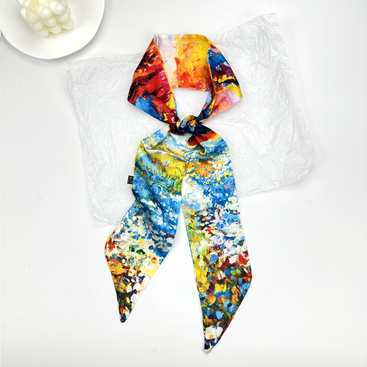 New Ribbon Silk Long Scarf Wom - đánh giá và giá Silk Tie Woven