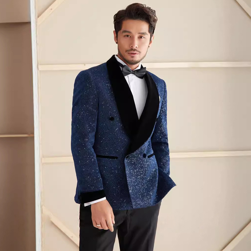 Elegant Sequin 2 Piece Suit Se - đánh giá và giá Men Formal Wear For Dinner