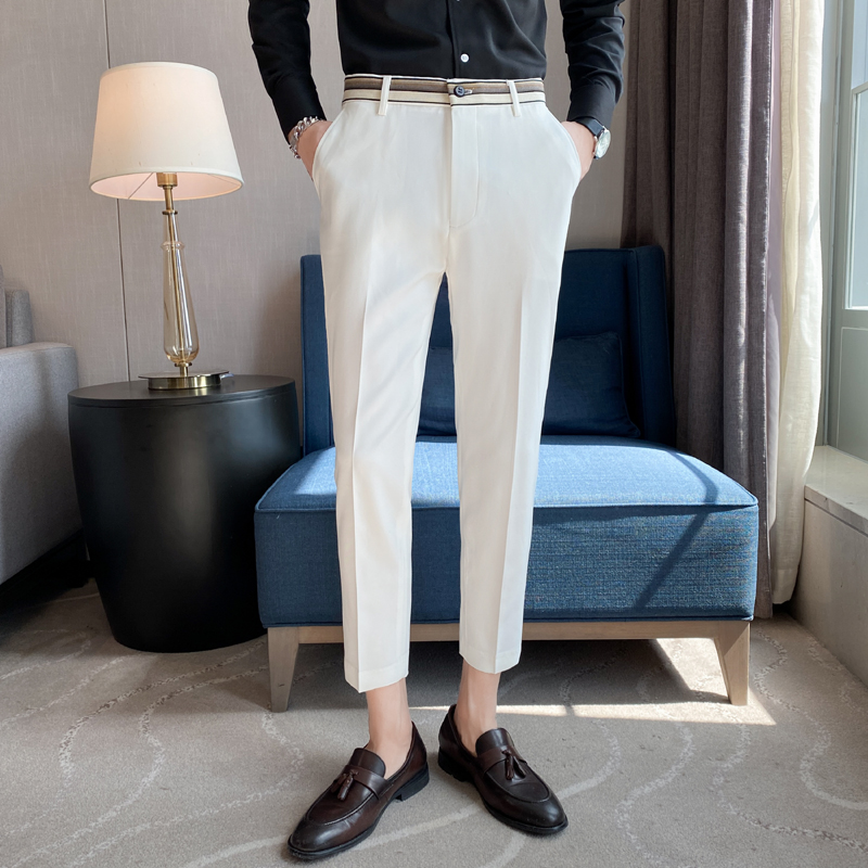 Fashion Waist Stripes Suit Pan - đánh giá và giá Men'S Formal Style