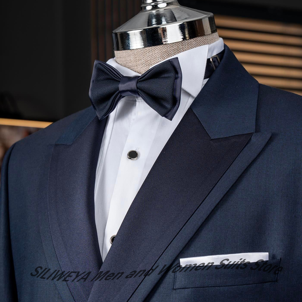 Men's Navy Blue Double Breaste - đánh giá và giá Men Formal Wear For Dinner