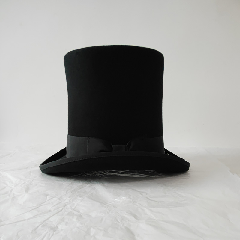 Black 25cm Wool Felt High Top  - đánh giá và giá Victorian Men'S Formal Wear