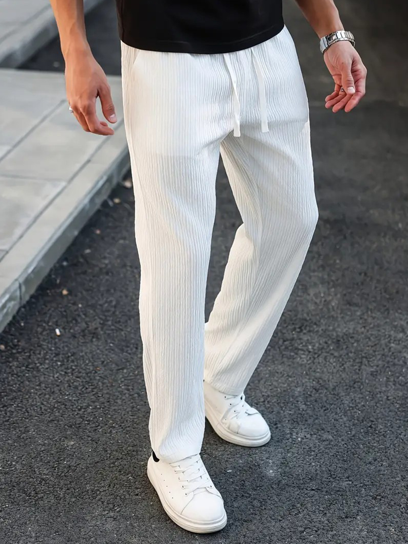 Men's Solid Color Pocket Strip - đánh giá và giá Men'S Formal Style